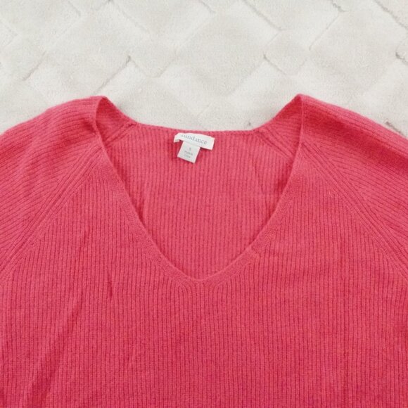 Sundance 100% Cashmere Knit Sweater Womens Small Pink Pull Over Soft Cozy - Picture 2 of 8